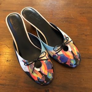 ICON Los Angeles Painted Leather Mules 7 1/2